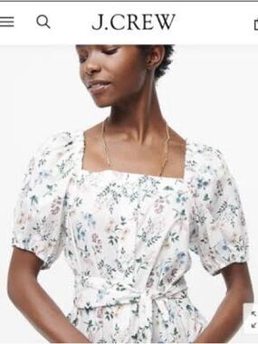 J. Crew Square-Neck Midi Dress in Liberty print